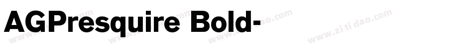 AGPresquire Bold字体转换